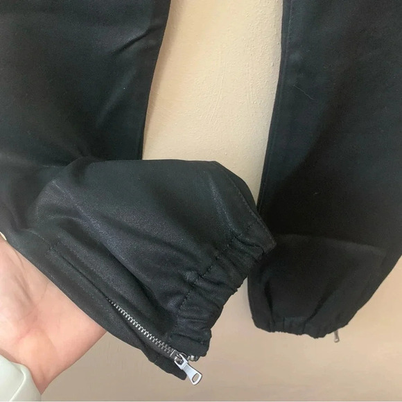 PAIGE Mayslie Coated Jogger Pants in Black Fog Luxe Coating - Picture 8 of 16